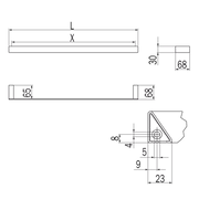 Indissima 60cm Towel Rail - Stainless Steel image