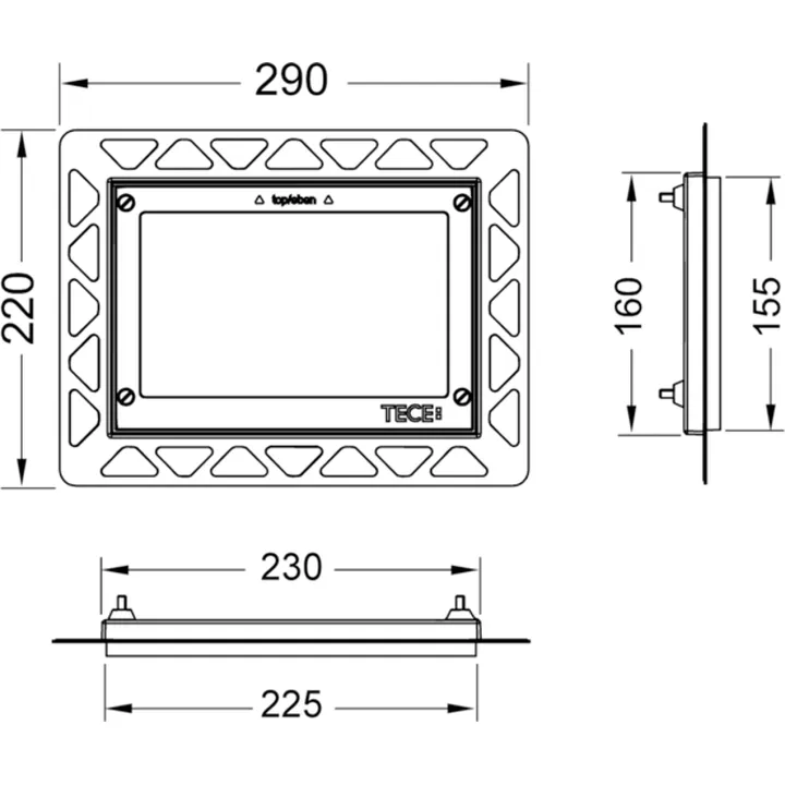 TECE recessed frame - Black image