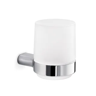 Mito Wall mounted tumbler with holder - Brushed Nickel image