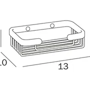 Inda Wire soap basket 13x4x10cm image