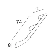 Confort Safety rail 74cm 3 fixings points image