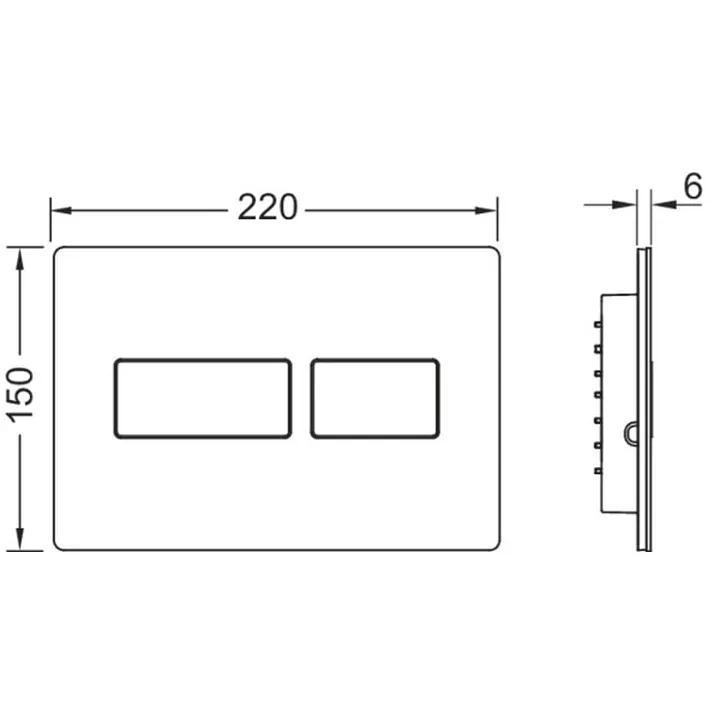 TECEsolid Flush Button - Gloss White image