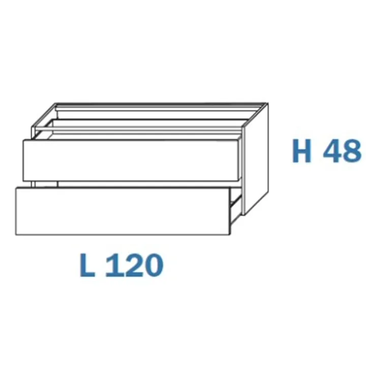 Perfetto Bathroom Furniture 120cm 2 drawer image