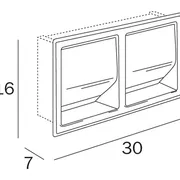 Hotellerie Recessed covered double toilet roll holder image