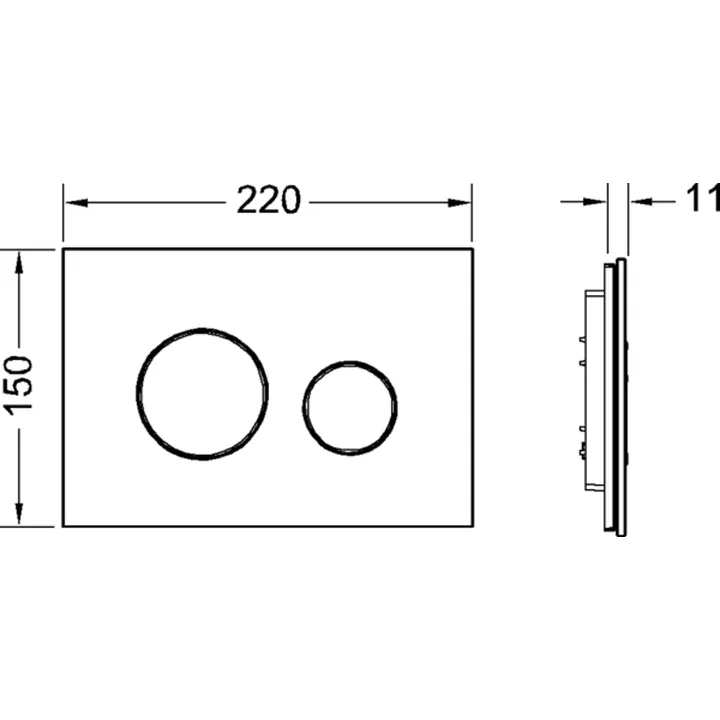 TECEloop Glass Flush button - Black Glass Matte buttons image