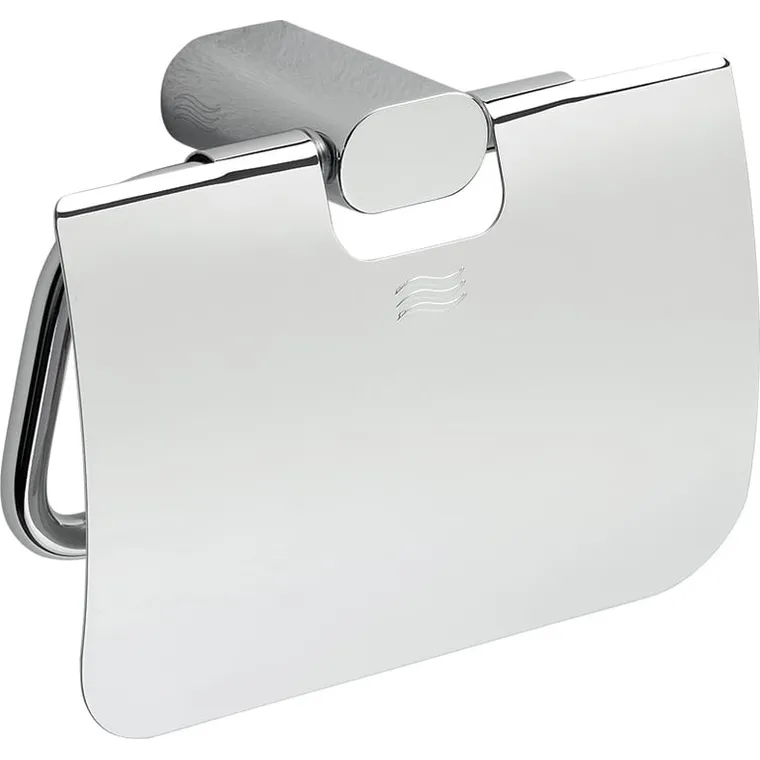 Mito  Covered toilet roll holder - Chrome - Black