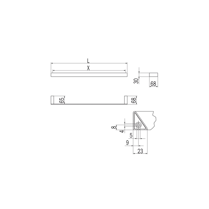 Indissima 40cm Towel Rail - Matte White image