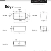 Edge Freestanding bath 1498 x 799mm, without overflow image