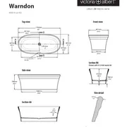 Warndon Freestanding bath 1702 x 801mm, without overflow image