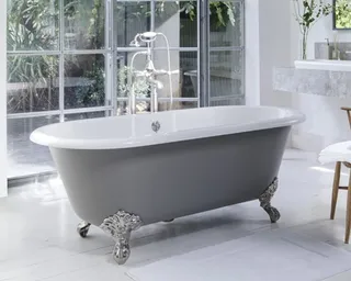 Cheshire Claw foot bath 1744 x 798mm, without overflow, with White Quarrycast feet image