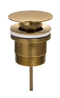 40mm Universal Push Pop Plug & Waste - Brushed Brass image