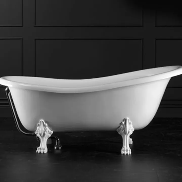 Roxburgh Claw foot bath 1704 x 809mm, without overflow, with White Quarrycast feet