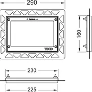 TECE recessed frame - Chrome image