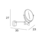 Inda Revolving magnifying mirror image