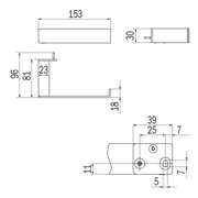 Indissima Toilet Roll Holder - Left mount image