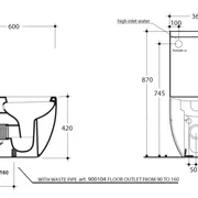 Flo Back to Wall suite #311701 - rear Water Supply only image