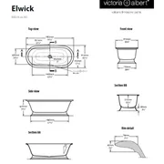 Elwick Freestanding bath with plinth 1902 x 910, without overflow image