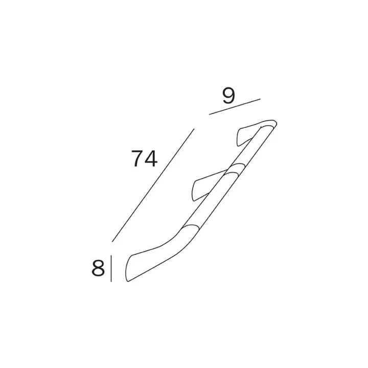 Confort Safety rail 74cm 3 fixings points image