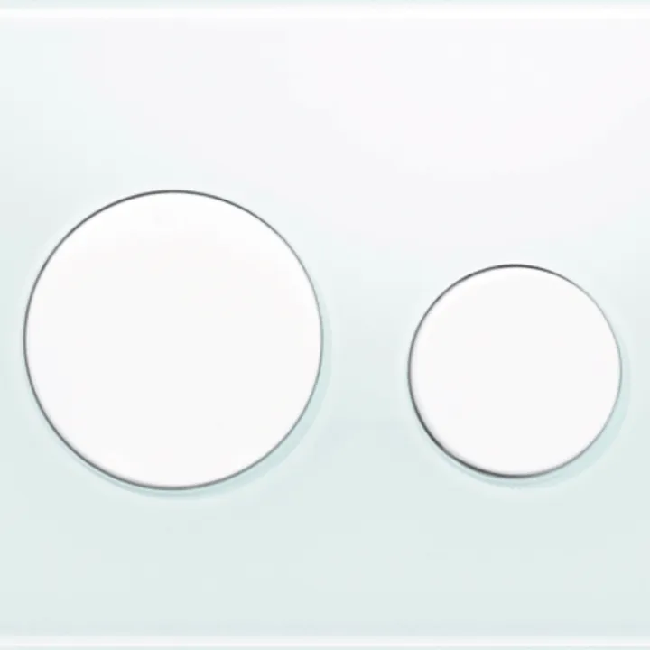 TECEloop Glass Flush button - White Glass White buttons