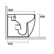 Flo NoRim Pedestal Pan & Seat #311201 image