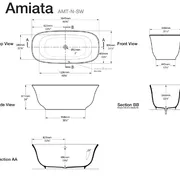 Amiata 1650 Freestanding bath 1645 x 800mm, without overflow image