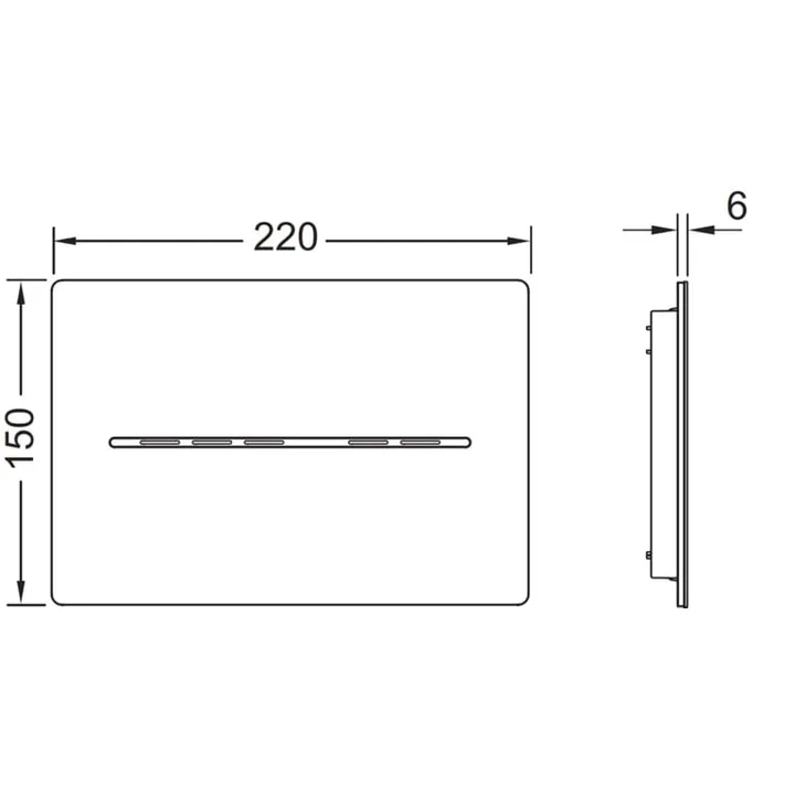 TECEsolid Electronic Flush Button - Matte Black image