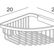 Inda Removable corner wire basket - deep image