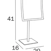Inda Square bench mounted magnifying mirror image