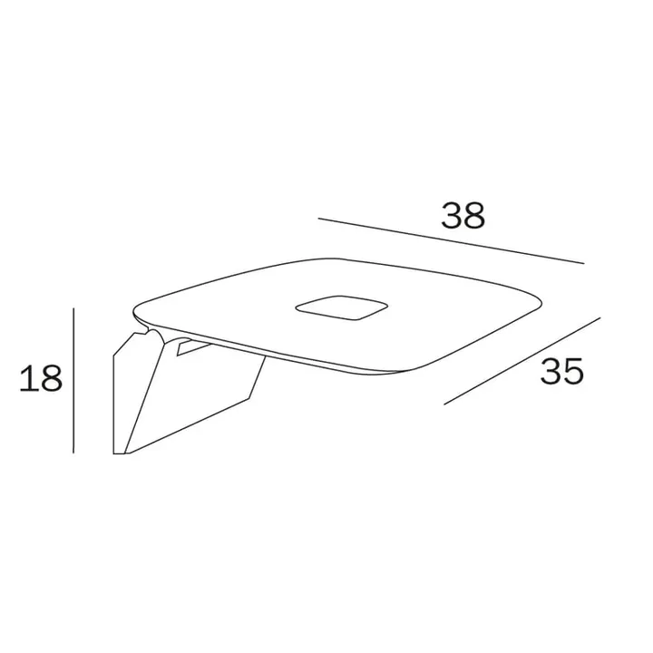 Hotellerie Shower seat fold up White = WZ image