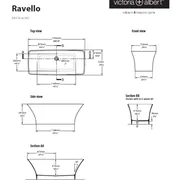 Ravello Freestanding bath 1743 x 753mm, without overflow image