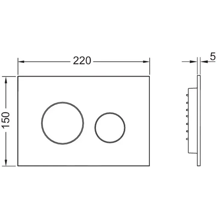 TECEloop ABS Flush Button Gloss Black image