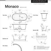 Monaco Freestanding bath 1744 x 806mm, without overflow image