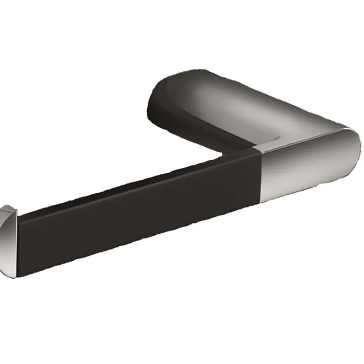 Mito  Toilet paper holder single - Chrome - Black