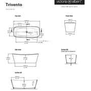 Trivento Freestanding bath 1649 x 699mm, without overflow image